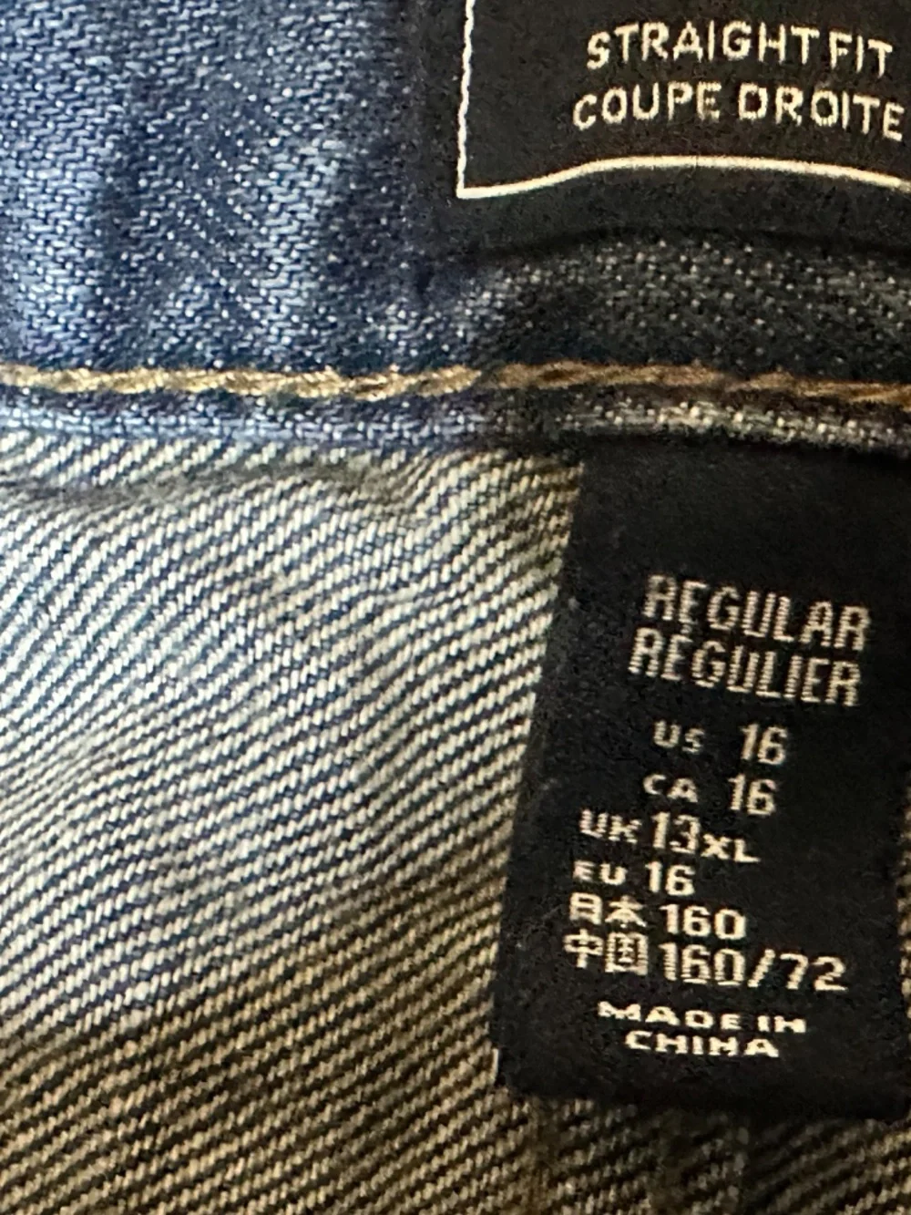 Gap Kids Straight Fit Blue Denim Jeans Washwell Size 16 Regular